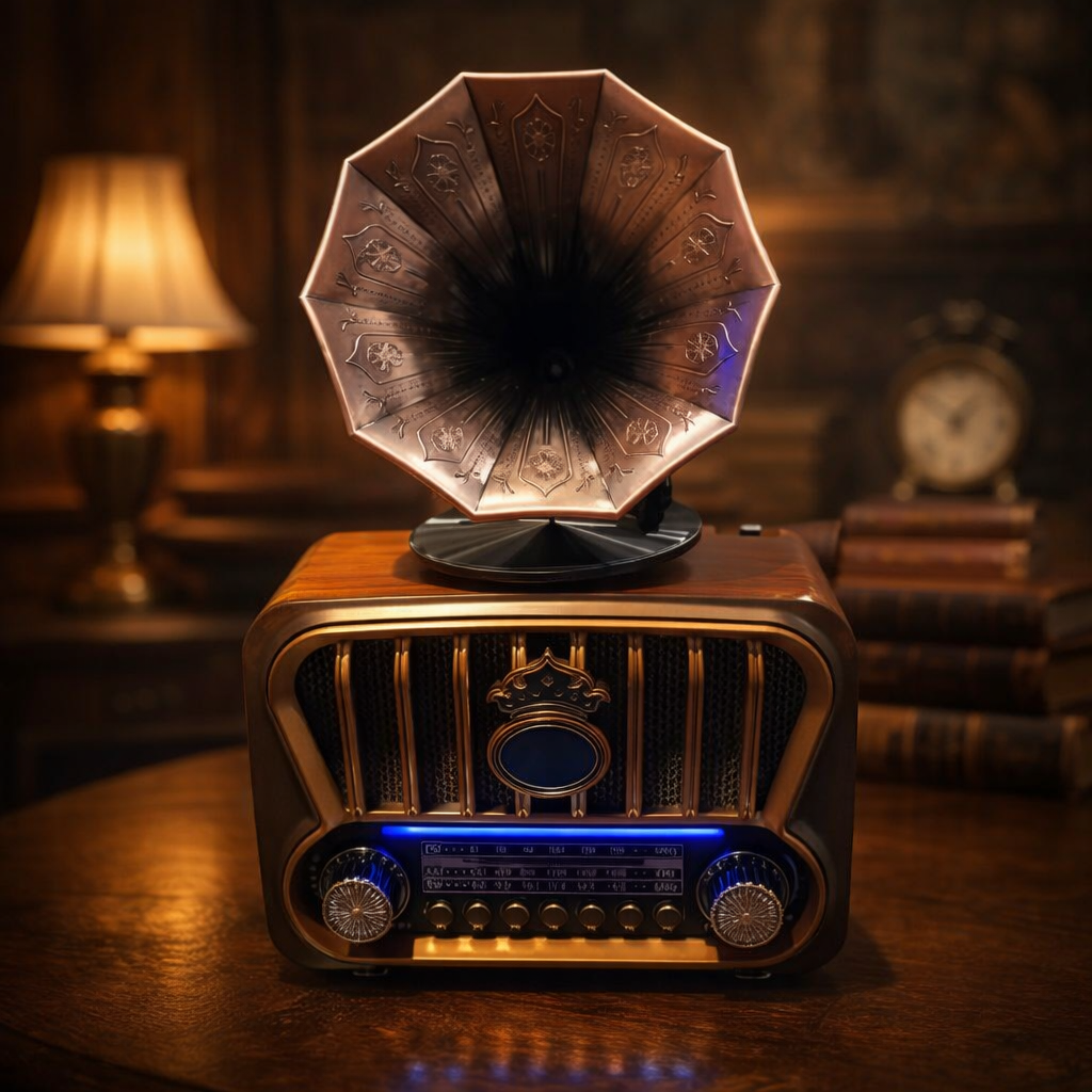 Vintage Classic Radio with Gramophone Design – Premium Retro Style